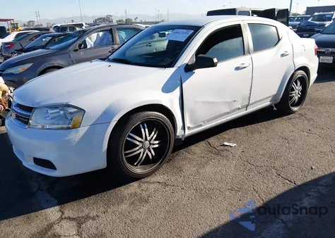 2012 Dodge Avenger Se из США, поврежденный, VIN 1C3CDZAB4CN173182